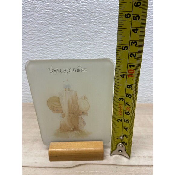 Vtg 1979 Enesco Precious Moments Thou Art Mine Tile & Stand - Picture 5 of 5